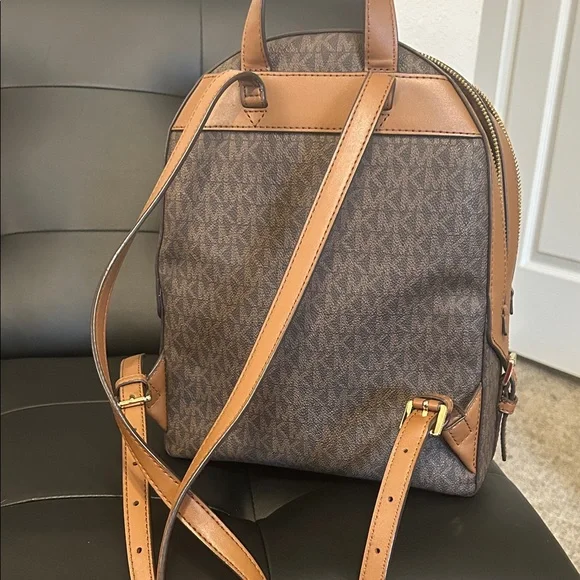 Michael Kors Signature Brown and Tan Backpack - Picture 2 of 6